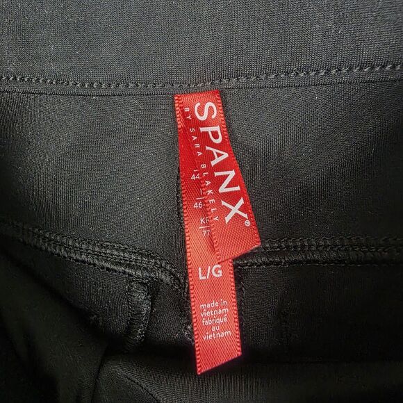 Spanx Ponte Flare Pant Women’s Large Black High Rise Pleated Office Work - Picture 5 of 6